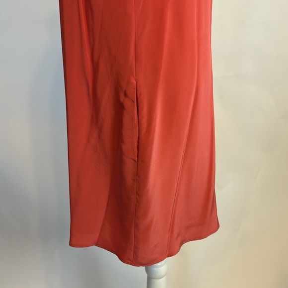 Lavender Brown | Coral Halter 100% Silk Dress w/pockets | Small | Made in USA - Picture 9 of 16